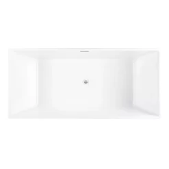 63" Veria Acrylic Freestanding Tub -Home-Bathroom 517517 63 acrylic tub white Top