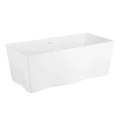 63" Veria Acrylic Freestanding Tub -Home-Bathroom 517517 63 acrylic tub white chrome trim 3q