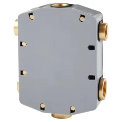 Luna Simple Select Thermostatic Shower System With 3-Function Shower Head - Brushed Nickel -Home-Bathroom 518532 shower valve brushed nickel back