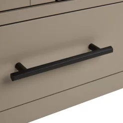 30" Radke Mahogany Vanity - Shoreline Gray - Vanity Cabinet Only -Home-Bathroom 518785 30 vanity cabinet grey black hardware pull
