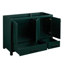48" Radke Mahogany Vanity For Undermount Sink - Hunter Green -Home-Bathroom 518794 48 vanity cabinet hunter green open
