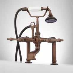 Tall Deck-Mount Telephone Tub Faucet & Hand Shower - Lever Handles -Home-Bathroom 926862 tall deck mount tub faucet oil rubbed bronze new handle