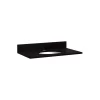 31" X 19" 2cm Narrow Granite Vanity Top For Undermount Sink - Absolute Black - White Porcelain Sink