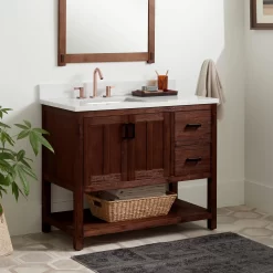 42" Morris Console Vanity For Left Offset Rectangular Undermount Sink