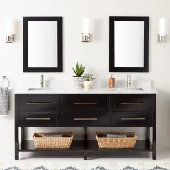 72" Robertson Double Console Vanity For Rectangular Undermount Sinks - Black 5 72" Robertson Double Console Vanity For Rectangular Undermount Sinks - Black -Home-Bathroom 950889 robertson vanity black 72 CM RUMB single Beauty30 scaled