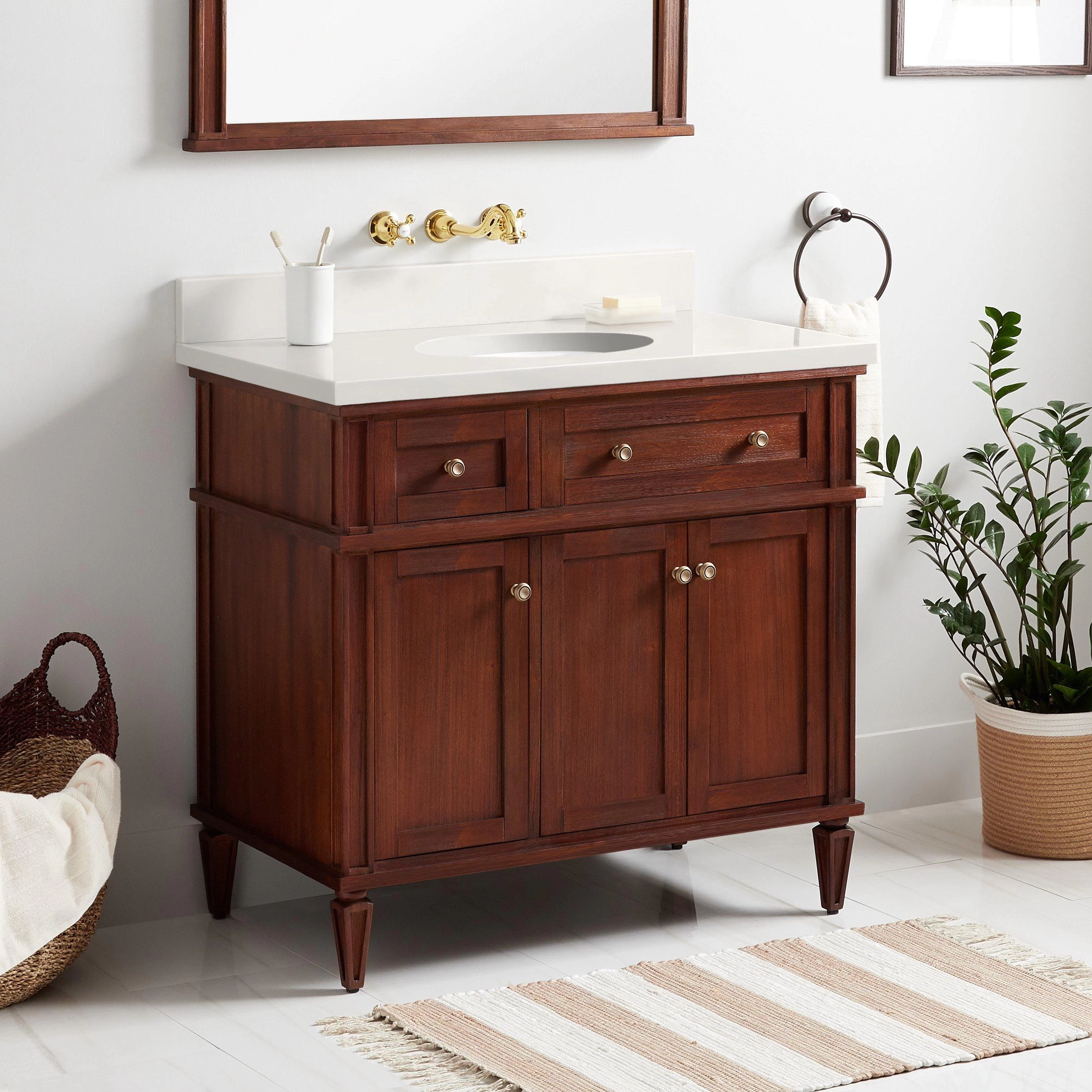 36" Elmdale Vanity For Undermount Sink - Antique Brown 2 36" Elmdale Vanity For Undermount Sink - Antique Brown - Image 2