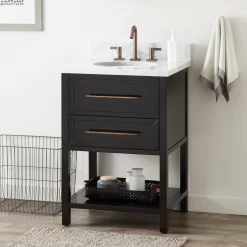 24" Robertson Console Vanity For Undermount Sink - Black