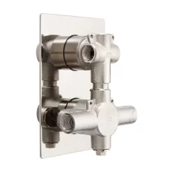 Hinson Tub And Rainfall Shower System With Hand Shower -Home-Bathroom FH 8302A 633 BN brushed nickel diverter back