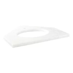 24" Marble Corner Vanity Top - Single Faucet Hole - With Undermount Sink - Carrara