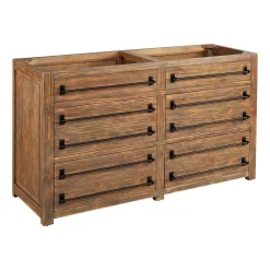 60" Maysville Double Vanity - Gray Wash - Vanity Cabinet Only