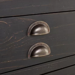 24" Ansel Console Vanity Undermount Sink - Rustic Black 12 24" Ansel Console Vanity Undermount Sink - Rustic Black -Home-Bathroom SH 949360 ansel vanity cabinet antique black pine 24 mottled brass detail