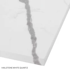37" X 22" 3cm Quartz Vanity Top For Rectangular Undermount Sink - Hailstone White - White Sink 5 37" X 22" 3cm Quartz Vanity Top For Rectangular Undermount Sink - Hailstone White - White Sink -Home-Bathroom hailstone white quartz 2