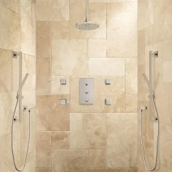 Monette Thermostatic Shower System - 2 Hand Showers - 4 Sprays -Home-Bathroom monette thermostatic shower system chrome