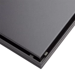 Ortiz Square Shower Drain With Drain Flange -Home-Bathroom ortiz square drain matte black detail