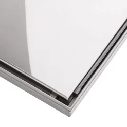 Ortiz Square Shower Drain With Drain Flange -Home-Bathroom ortiz square drain polished stainless steel detail