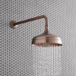 8" Rainfall Nozzle Shower Head - 19" Extended Arm - Oil Rubbed Bronze