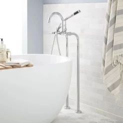 Sebastian Freestanding Tub Faucet And Supplies - Lever Handles