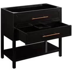 36" Robertson Vanity - Black - Vanity Cabinet Only -Home-Bathroom sh 449203 robertson vanity cabinet black 36 open