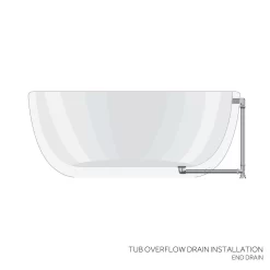 67" Ultra Acrylic Slipper Clawfoot Tub - Roll Top - Imperial Feet -Home-Bathroom tub overflow drain installation end manual link 3
