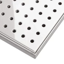 Werner Square Shower Drain With Drain Flange 11 Werner Square Shower Drain With Drain Flange -Home-Bathroom werner square drain polished stainless steel detail